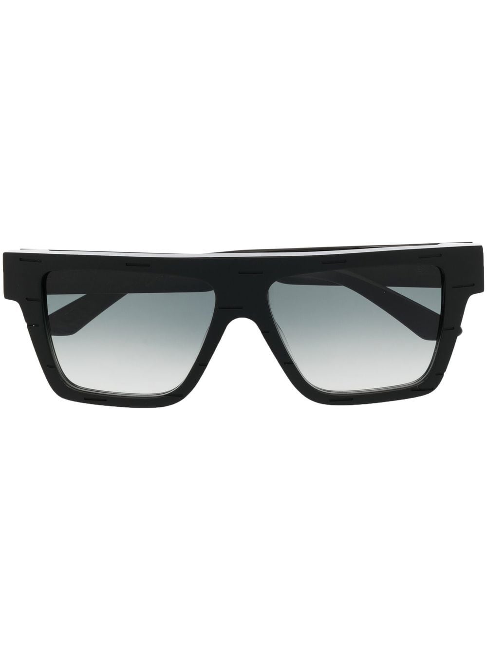 Yohji Yamamoto logo-print oversize-frame sunglasses - Black von Yohji Yamamoto