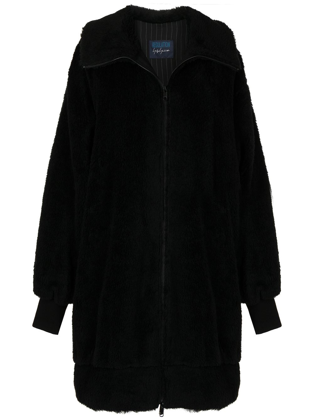 Yohji Yamamoto oversized wool coat - Black von Yohji Yamamoto