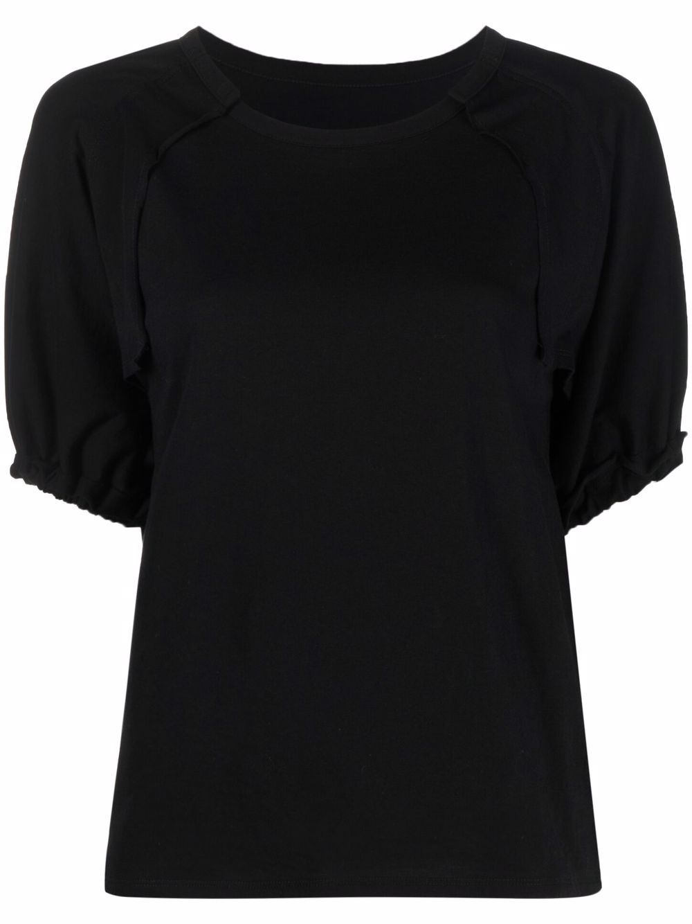 Yohji Yamamoto puff-sleeve T-shirt - Black von Yohji Yamamoto