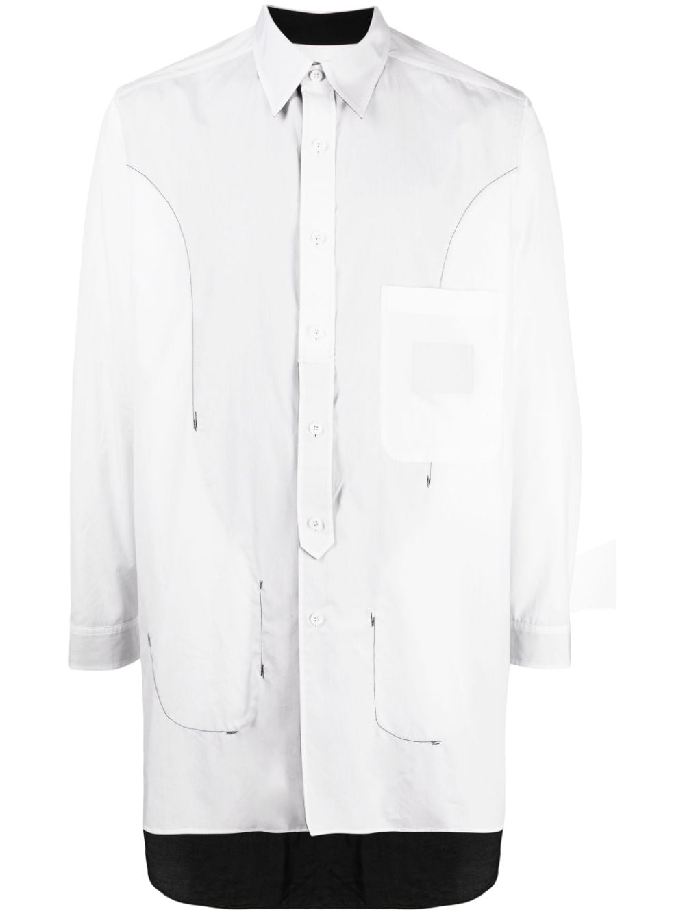 Yohji Yamamoto reversible cotton shirt - White von Yohji Yamamoto