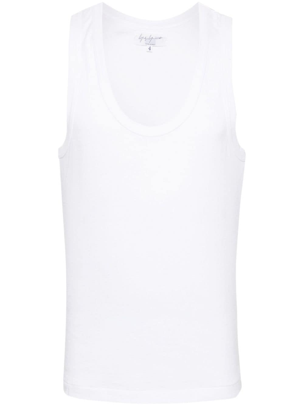 Yohji Yamamoto scoop-neck tank top - White von Yohji Yamamoto