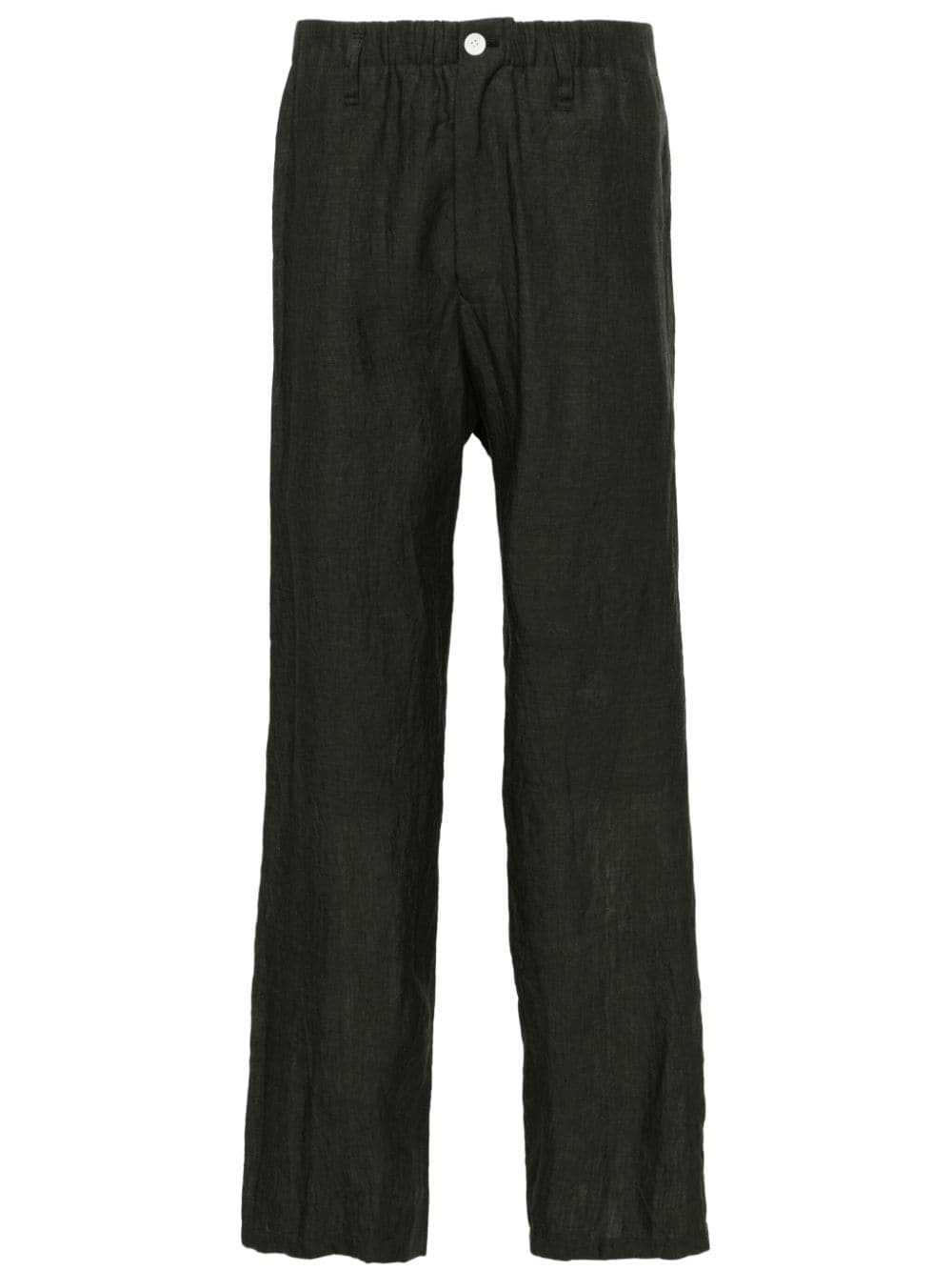 Yohji Yamamoto seam-detail tapered trousers - Grey von Yohji Yamamoto