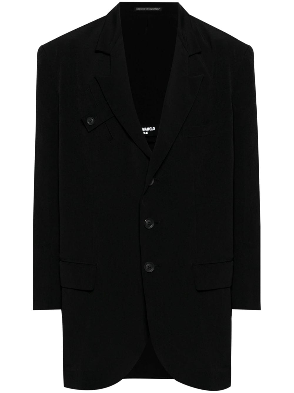 Yohji Yamamoto single-breasted blazer - Black von Yohji Yamamoto