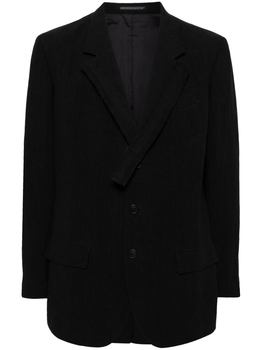 Yohji Yamamoto single-breasted blazer - Black von Yohji Yamamoto