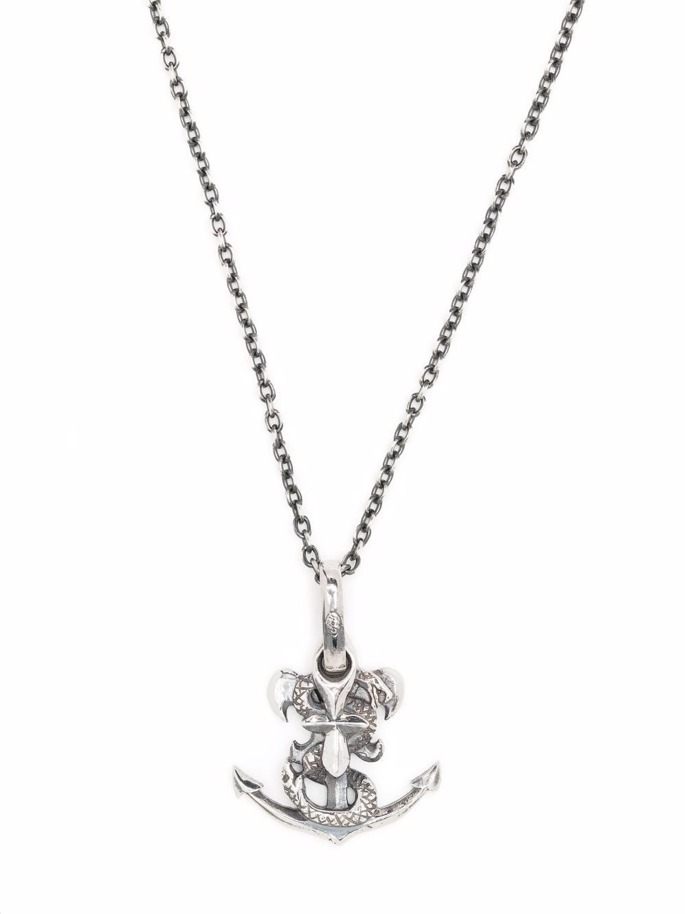 Yohji Yamamoto snake anchor necklace - Silver von Yohji Yamamoto