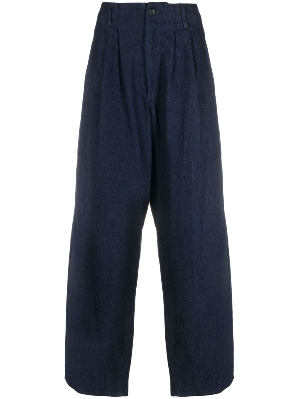 Yohji Yamamoto wide-leg cotton jeans - Blue von Yohji Yamamoto