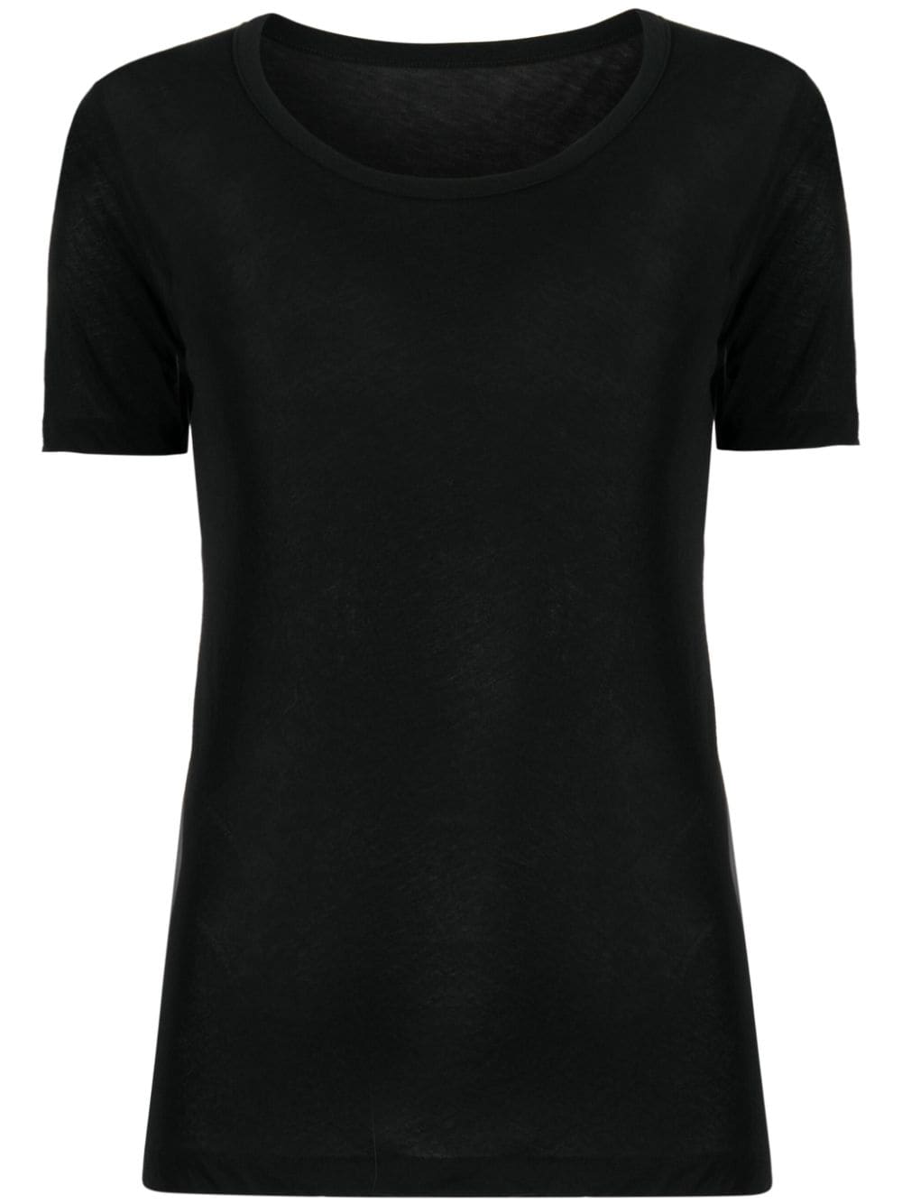 Yohji Yamamoto wide-neck cotton T-shirt - Black von Yohji Yamamoto