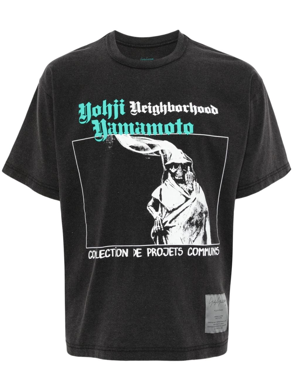 Yohji Yamamoto x NEIGHBORHOOD graphic-print cotton T-shirt - Grey von Yohji Yamamoto