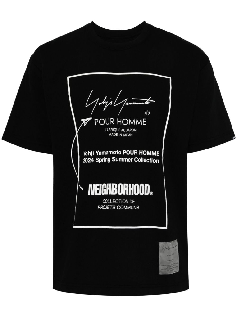 Yohji Yamamoto x NEIGHBORHOOD logo-print cotton T-shirt - Black von Yohji Yamamoto