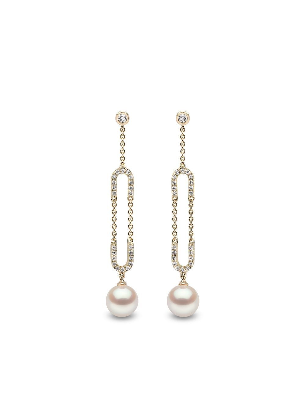 Yoko London 18kt yellow gold Trend freshwater pearl and diamond earrings von Yoko London