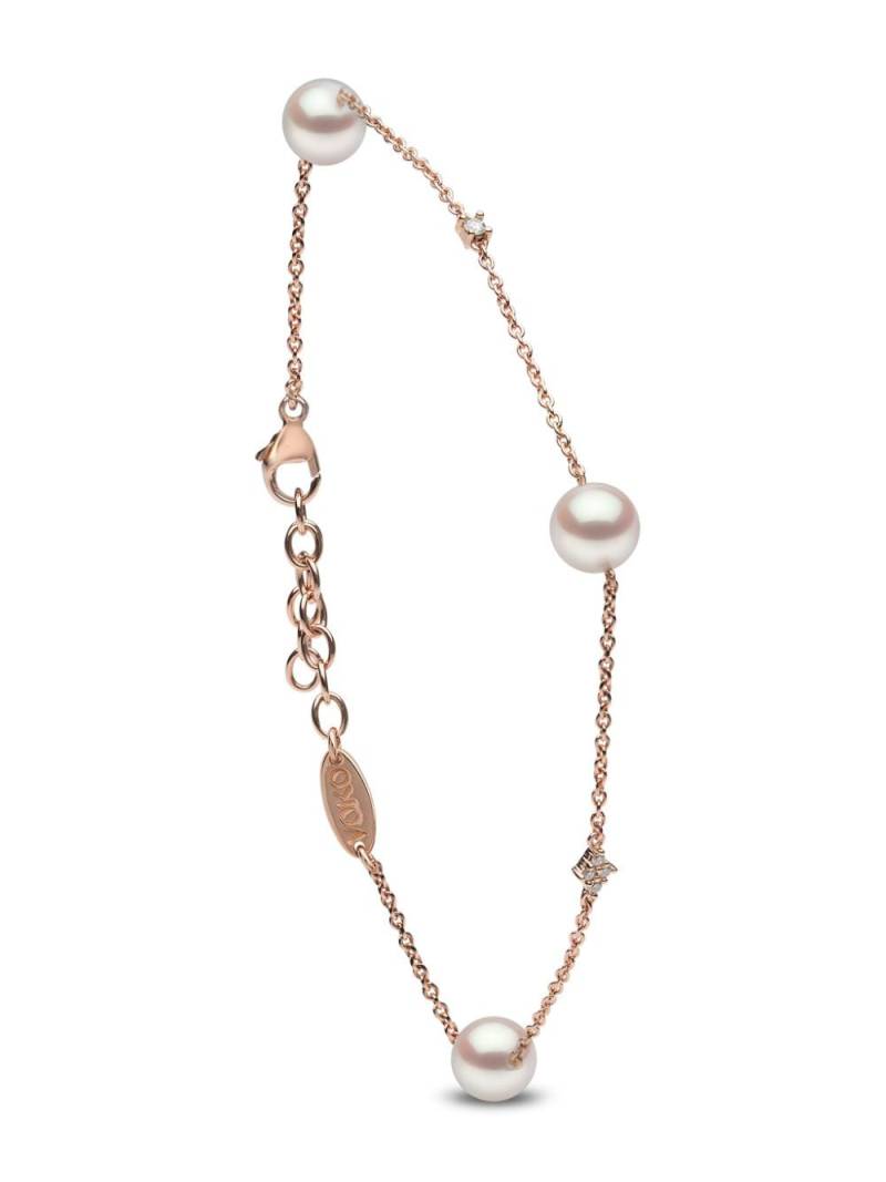Yoko London 18kt rose gold Classic Akoya pearl and diamond bracelet - Pink von Yoko London