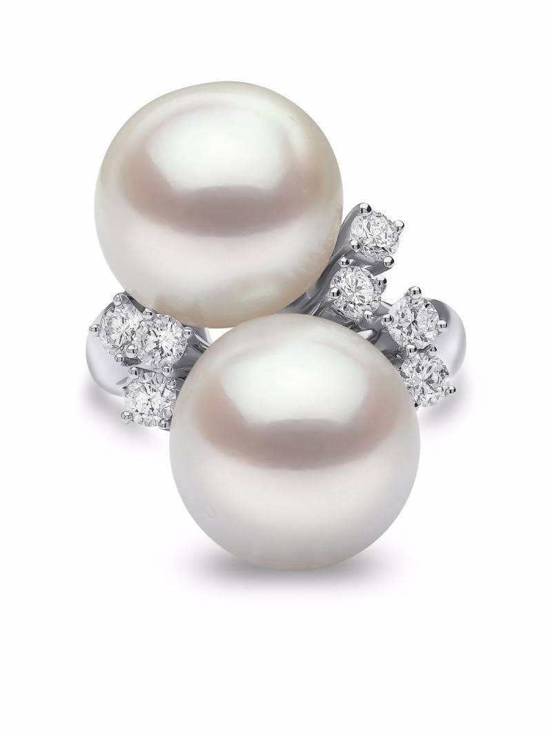 Yoko London 18kt white gold Baroque South Sea Pearl and diamond ring - Silver von Yoko London