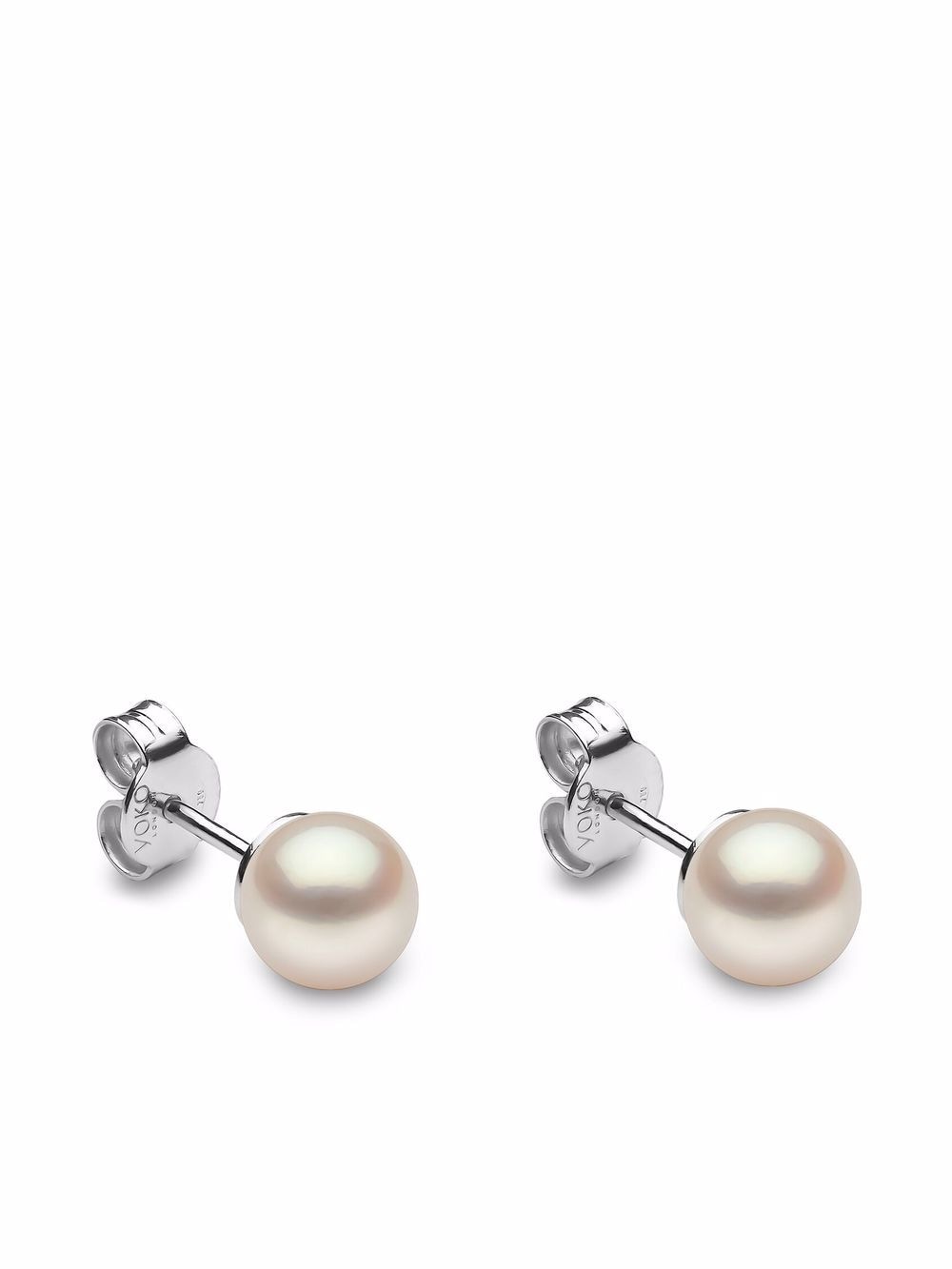 Yoko London 18kt white gold Classic 6mm Freshwater pearl stud earrings - Silver von Yoko London