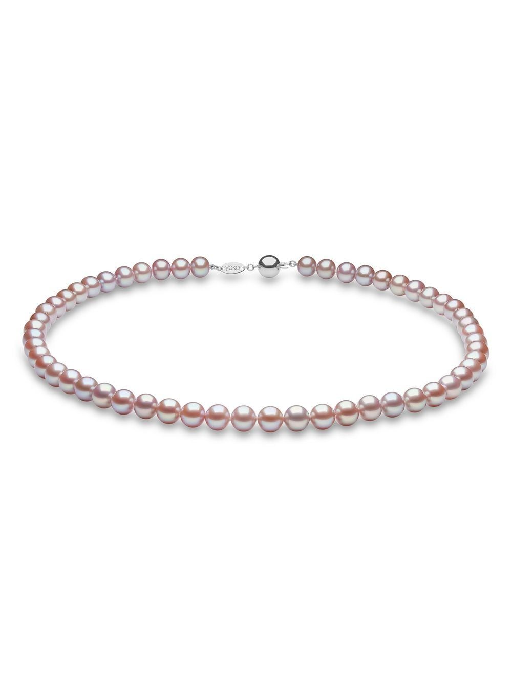 Yoko London 18kt white gold Classic 7mm pink freshwater pearl necklace - Silver von Yoko London