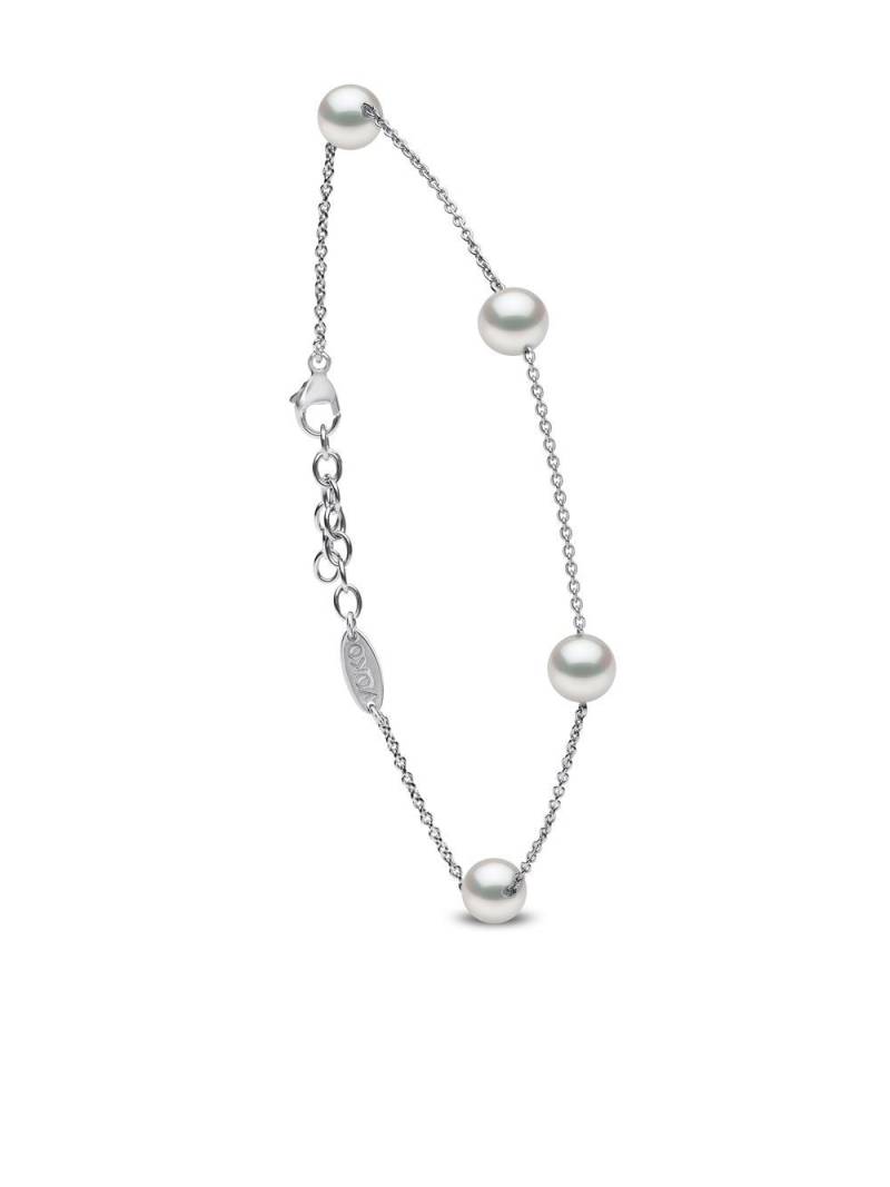 Yoko London 18kt white gold Classic pearl bracelet - Silver von Yoko London
