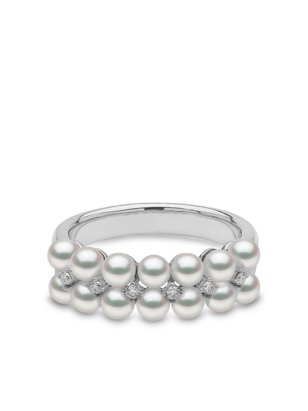 Yoko London 18kt white gold Eclipse Akoya pearl and diamond ring - Silver von Yoko London