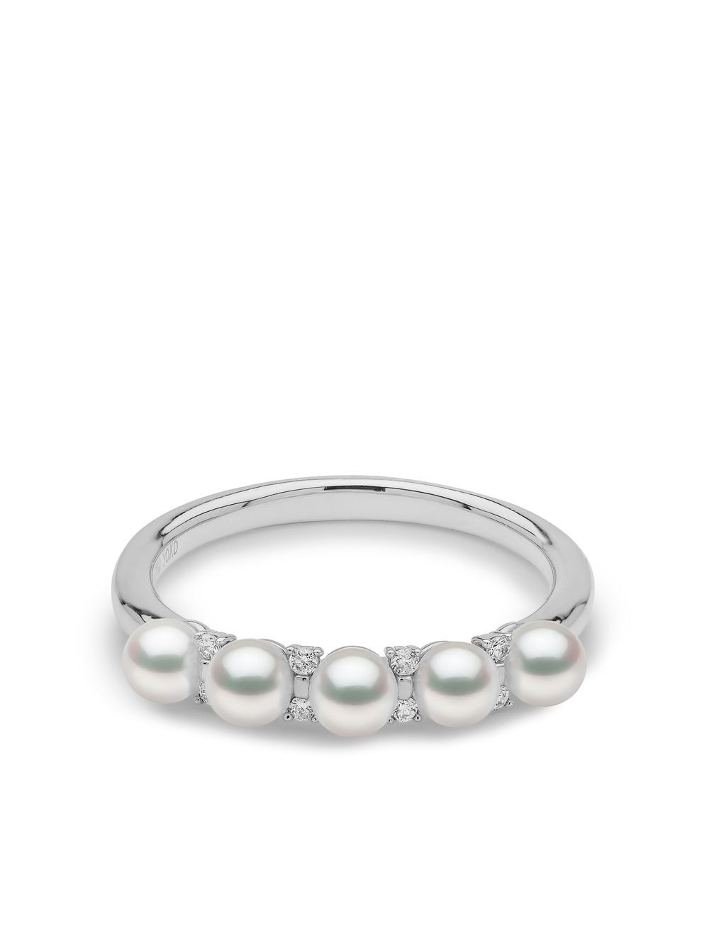 Yoko London 18kt white gold Eclipse Akoya pearl and diamond ring - Silver von Yoko London