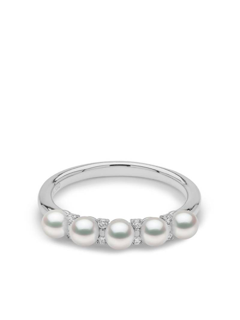 Yoko London 18kt white gold Eclipse Akoya pearl and diamond ring - Silver von Yoko London