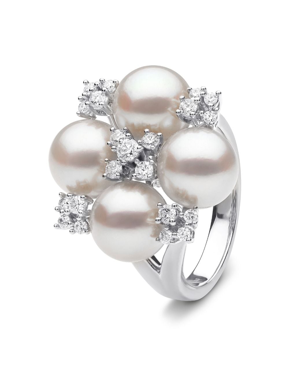 Yoko London 18kt white gold Raindrop pearl and diamond ring von Yoko London