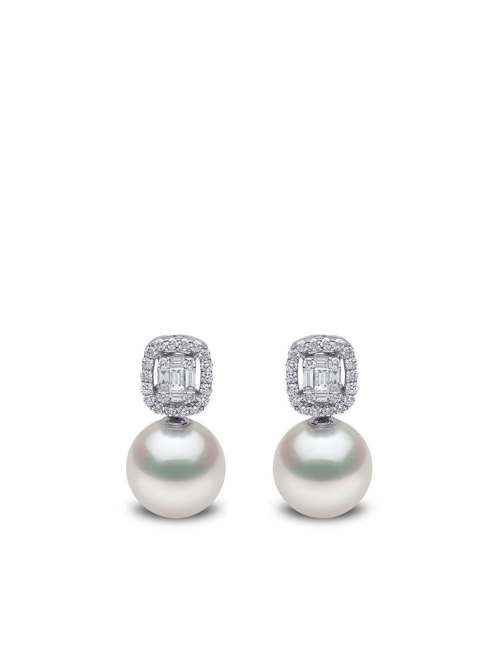 Yoko London 18kt white gold Starlight south sea pearl and diamond earrings - Silver von Yoko London
