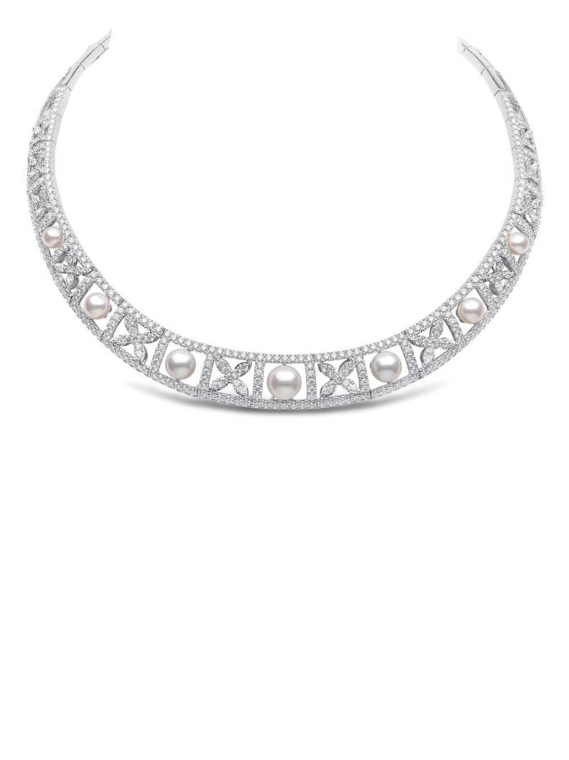 Yoko London 18kt white gold diamond and pearl necklace - Silver von Yoko London