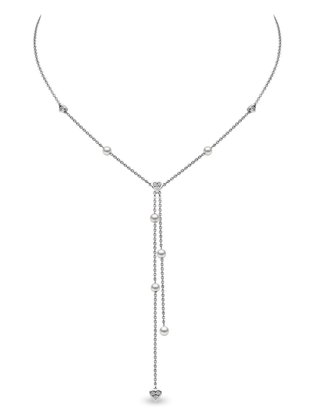 Yoko London 18kt white gold diamond pearl Trend necklace - Silver von Yoko London