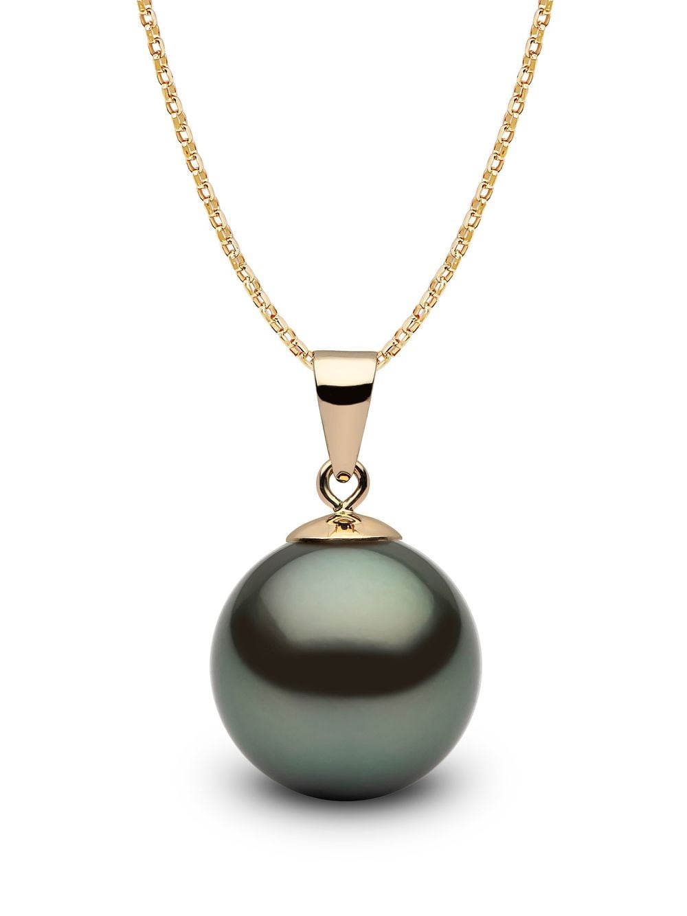 Yoko London 18kt yellow gold Classic 11mm Tahitian Pearl pendant necklace von Yoko London