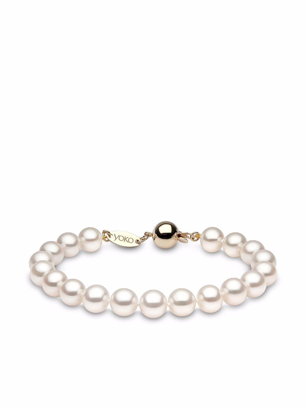 Yoko London 18kt yellow gold Classic 8mm Freshwater Pearl bracelet von Yoko London