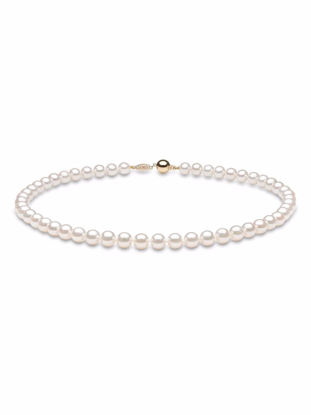 Yoko London 18kt yellow gold Classic 8mm Freshwater pearl necklace von Yoko London