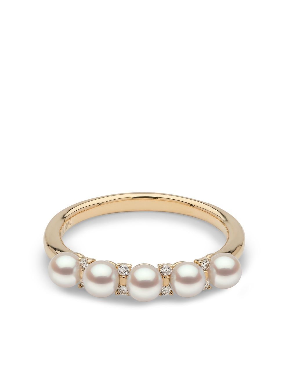 Yoko London 18kt yellow gold Eclipse Akoya pearl and diamond ring von Yoko London