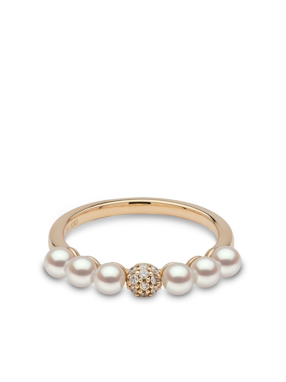 Yoko London 18kt yellow gold Eclipse Akoya pearl and diamond ring von Yoko London