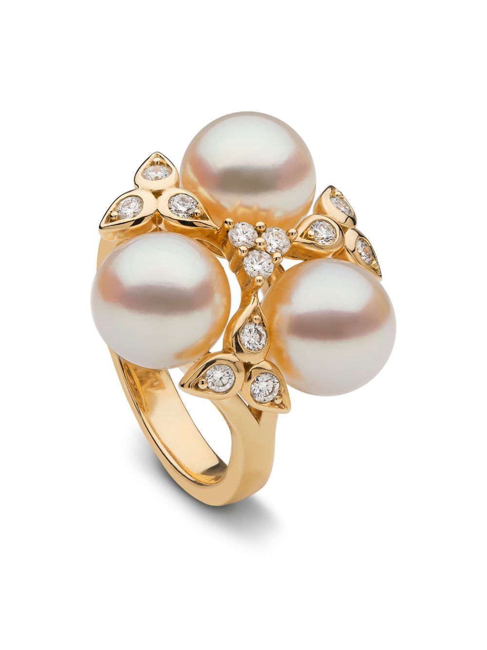 Yoko London 18kt yellow gold Raindrop pearl and diamond ring - White von Yoko London