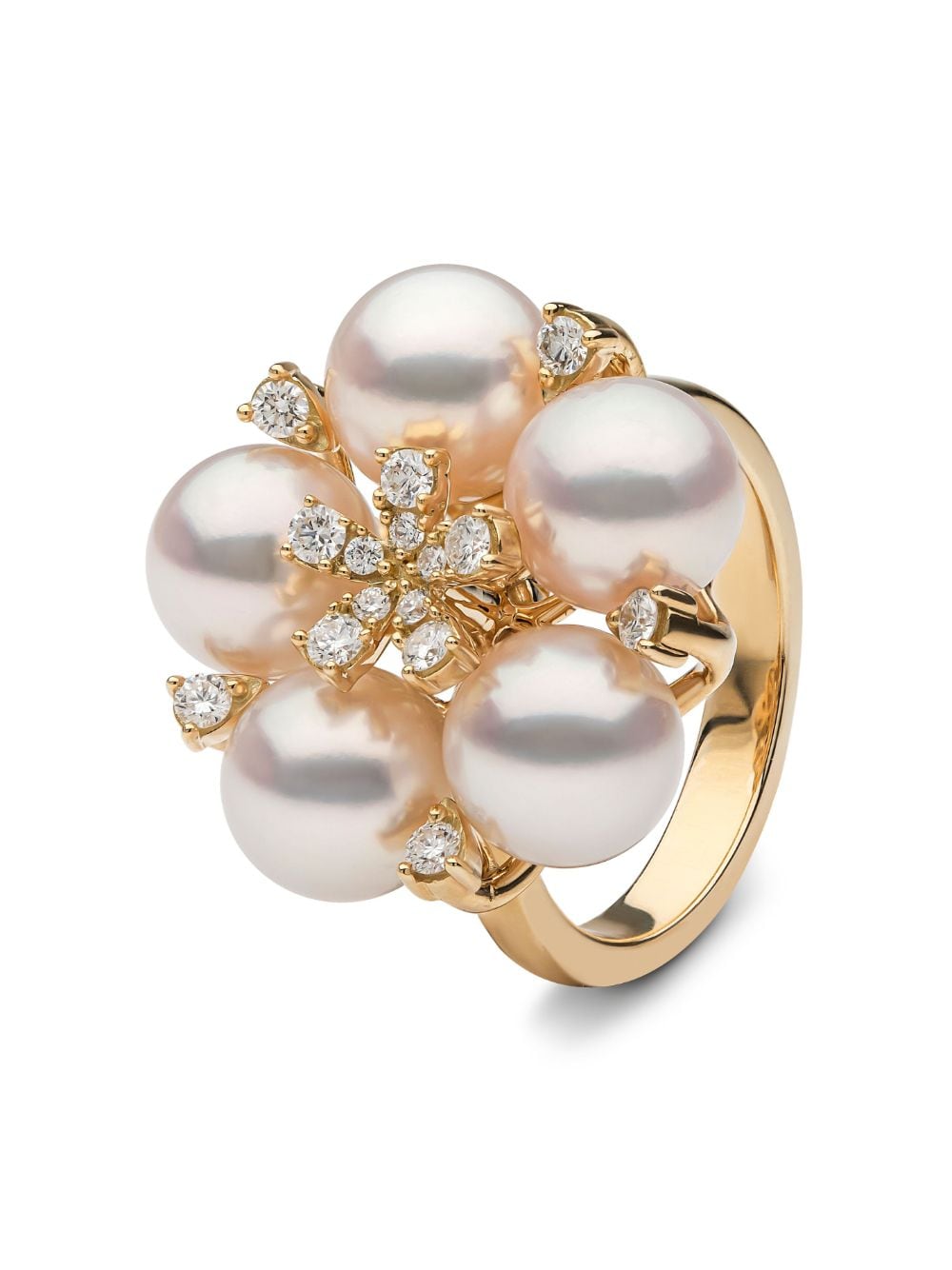 Yoko London 18kt yellow gold Raindrop pearl and diamond ring - White von Yoko London