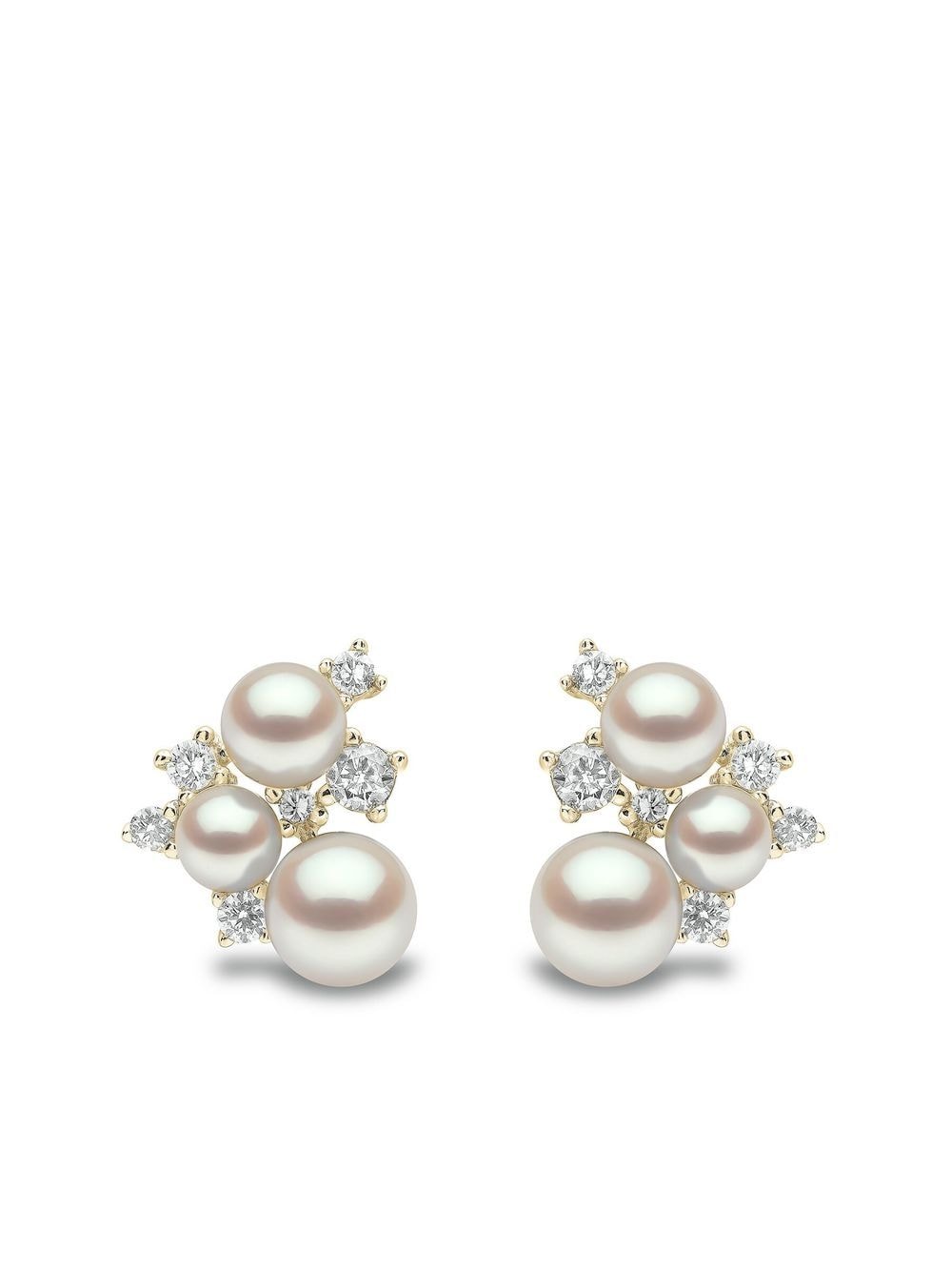 Yoko London 18kt yellow gold Trend freshwater pearl and diamond earrings von Yoko London