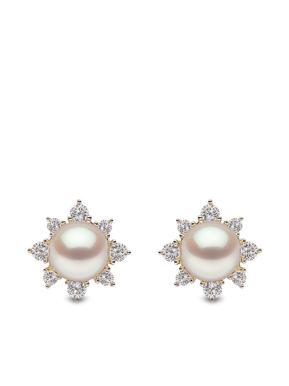 Yoko London 18kt yellow gold diamond pearl Trend earrings von Yoko London