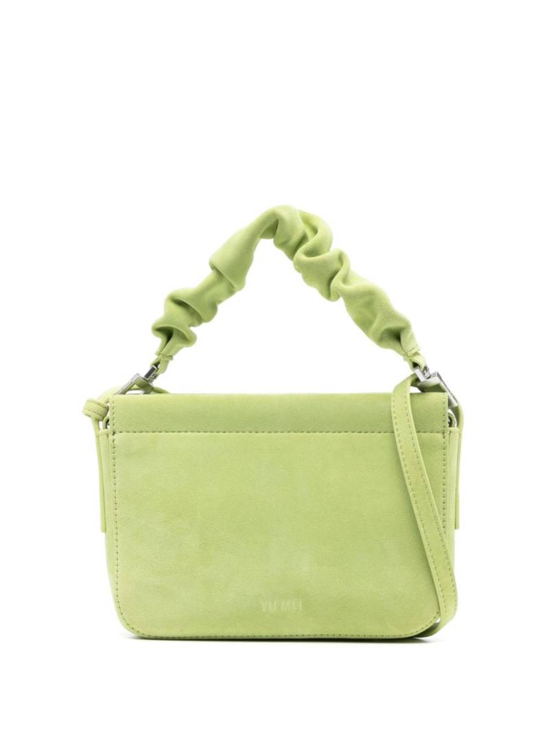 Yu Mei Scrunchie Vi suede crossbody bag - Green von Yu Mei