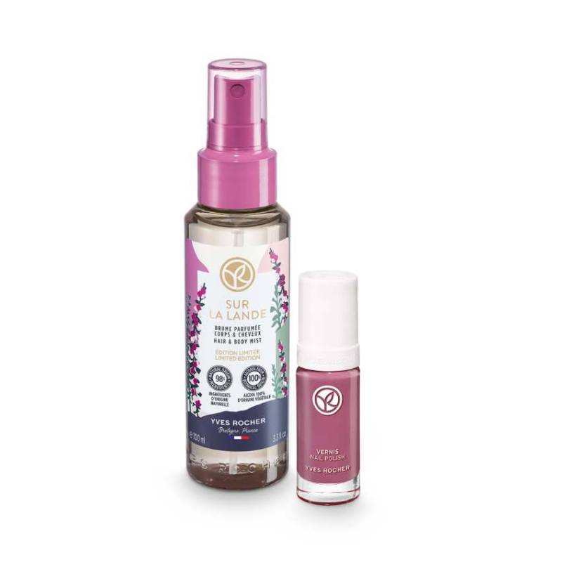 Yves Rocher Wellness-Sets - Duftspray Sur La Lande & Couleur Vegetale Nagellack Mauve Bruyère Set von Yves Rocher