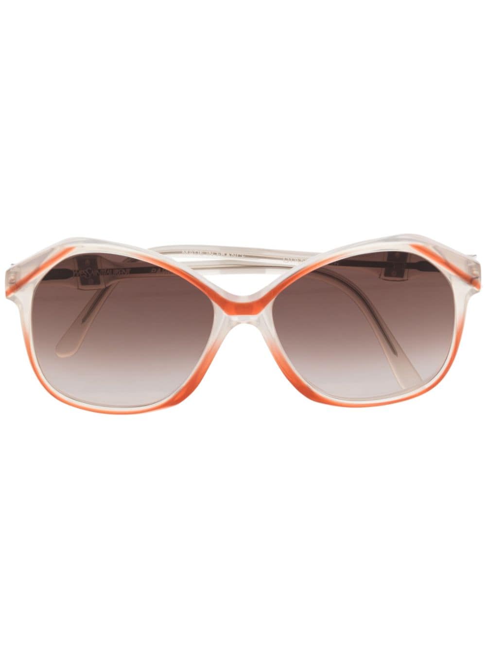 Saint Laurent Pre-Owned 1970s oversized gradient sunglasses - White von Saint Laurent Pre-Owned