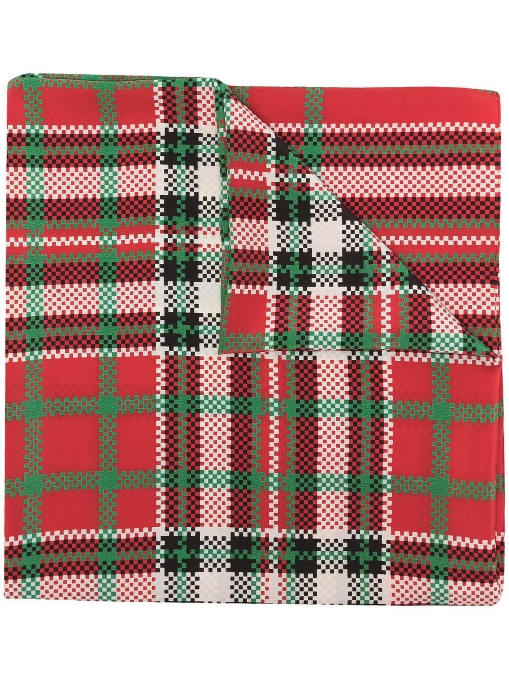 Saint Laurent Pre-Owned 1990s YSL plaid-check silk scarf - Red von Saint Laurent Pre-Owned