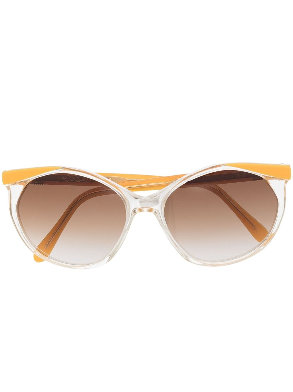 Saint Laurent Pre-Owned 1990s round-frame sunglasses - Yellow von Saint Laurent Pre-Owned