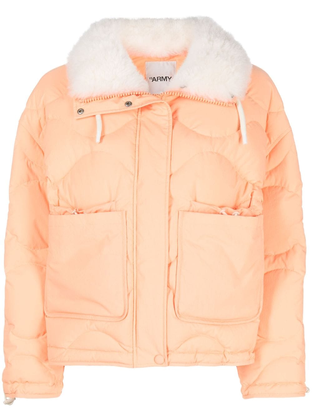 Yves Salomon concealed-fastening padded jacket - Orange von Yves Salomon
