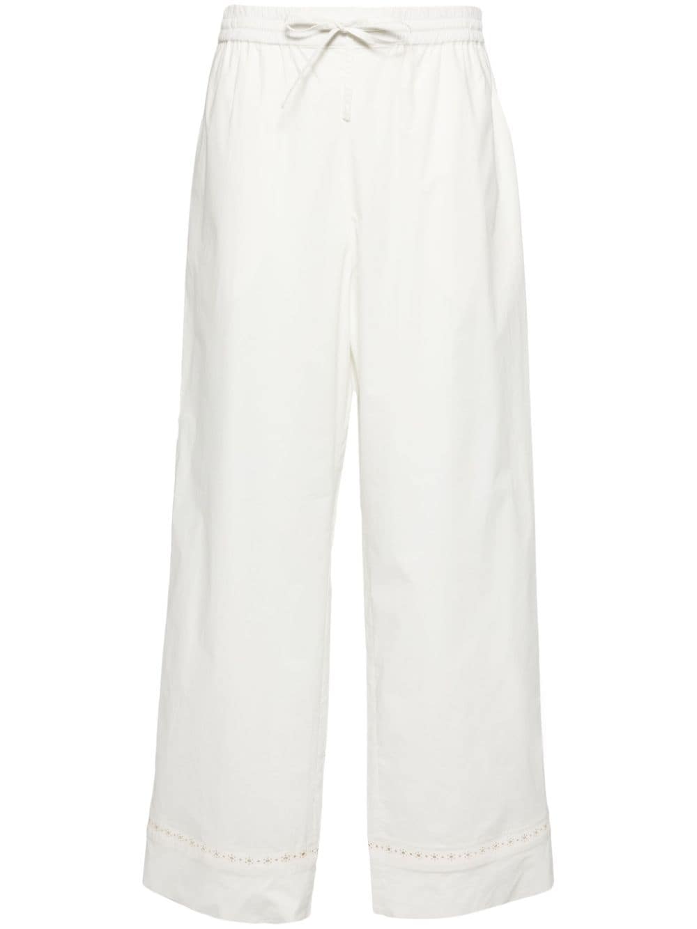 Yves Salomon high-waist straight-leg trousers - White von Yves Salomon