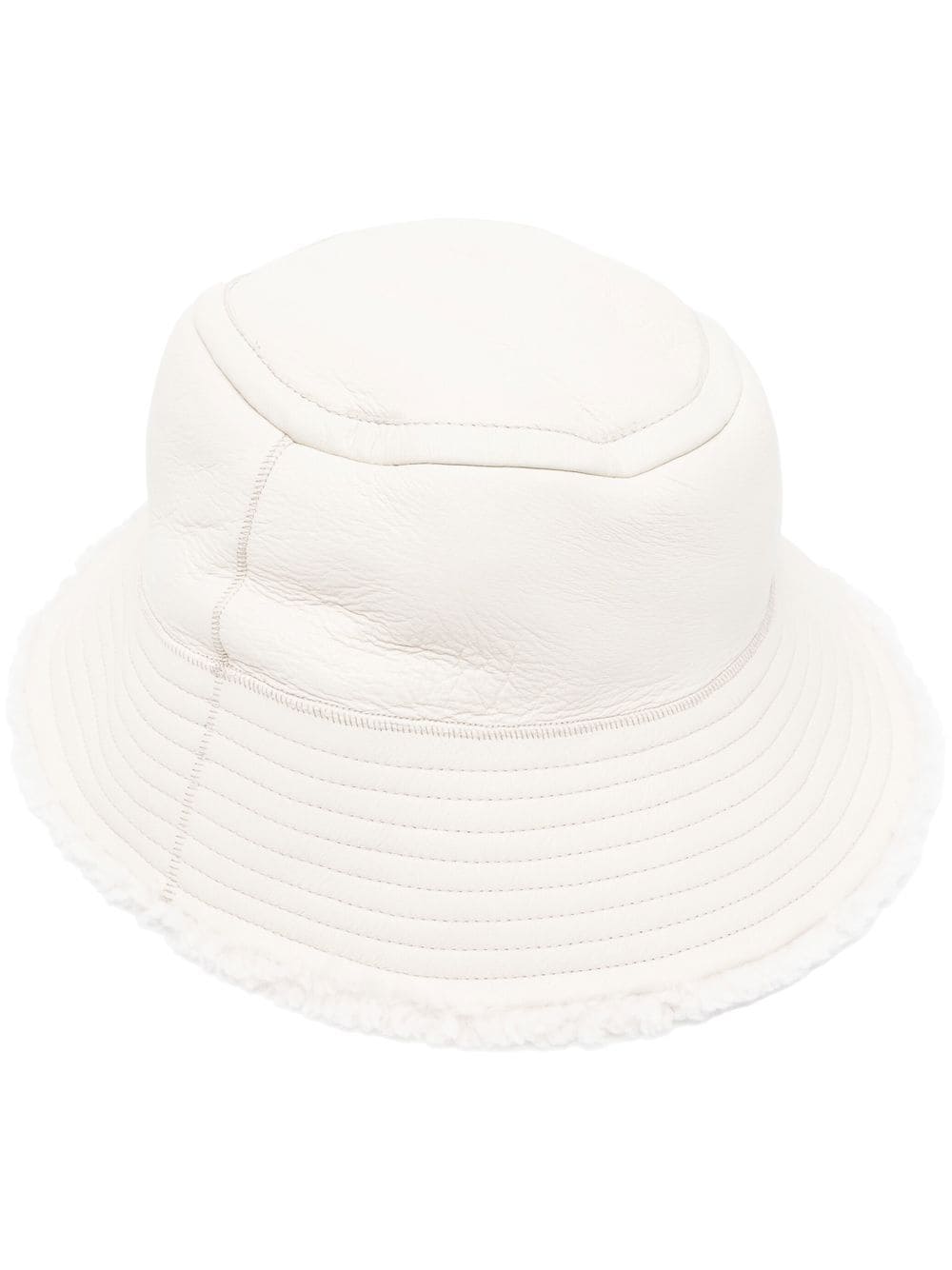 Yves Salomon lambskin bucket hat - Neutrals von Yves Salomon