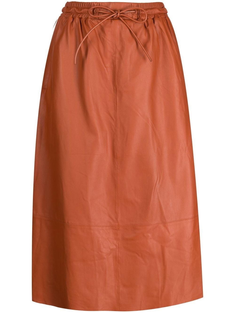Yves Salomon leather flared skirt - Brown von Yves Salomon