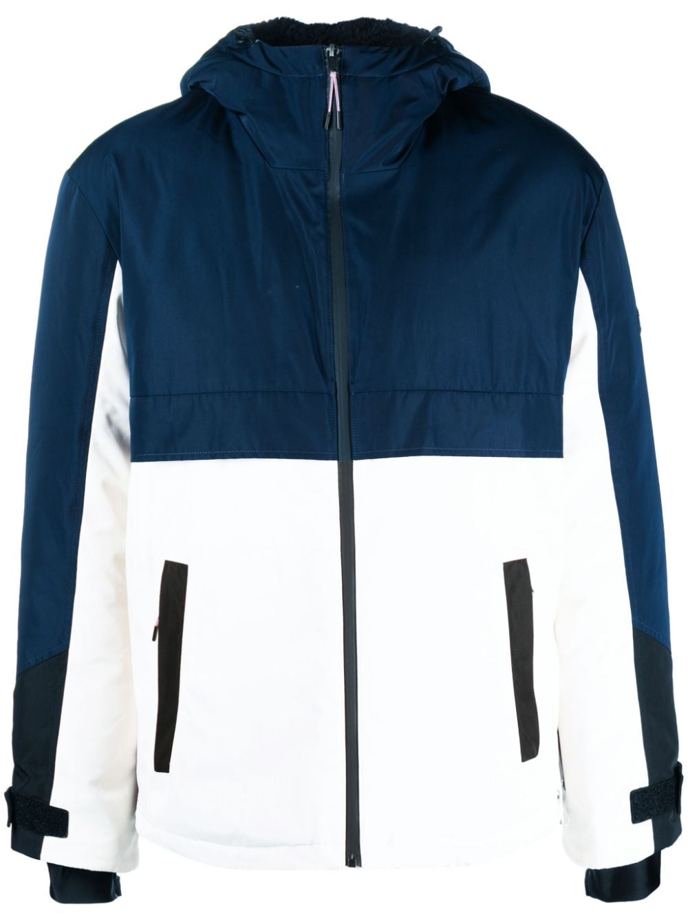 Yves Salomon logo-patch hooded jacket - Blue von Yves Salomon