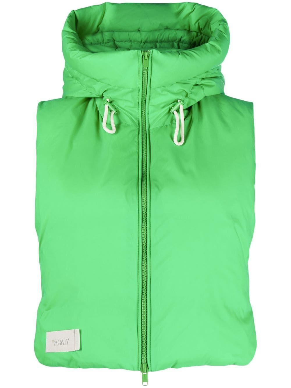 Yves Salomon logo-patch padded waistcoat - Green von Yves Salomon