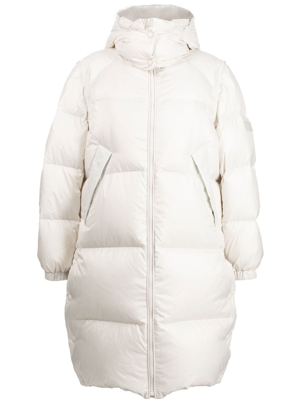 Yves Salomon padded-design zipped coat - White von Yves Salomon