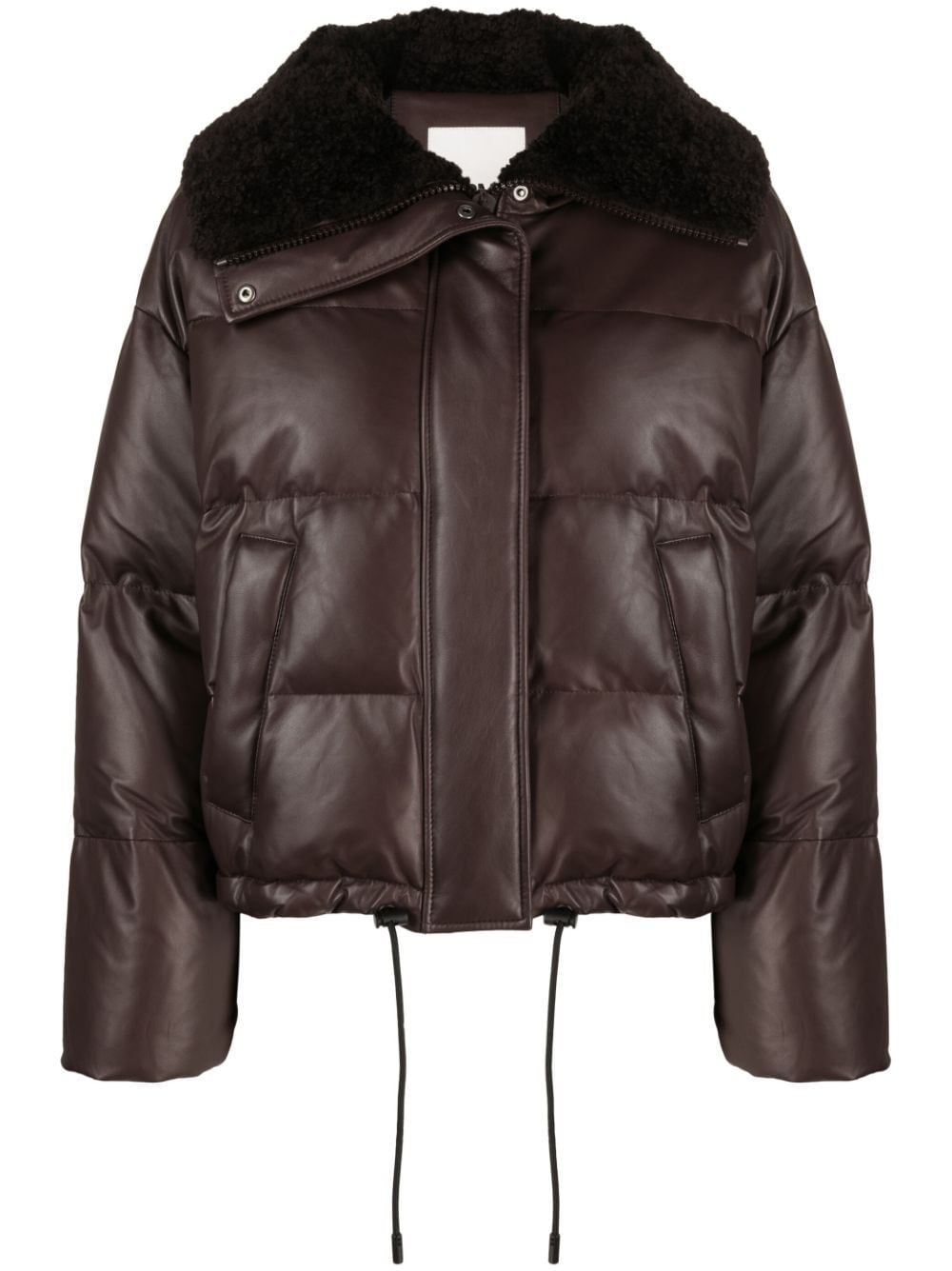 Yves Salomon padded quilted leather jacket - Brown von Yves Salomon
