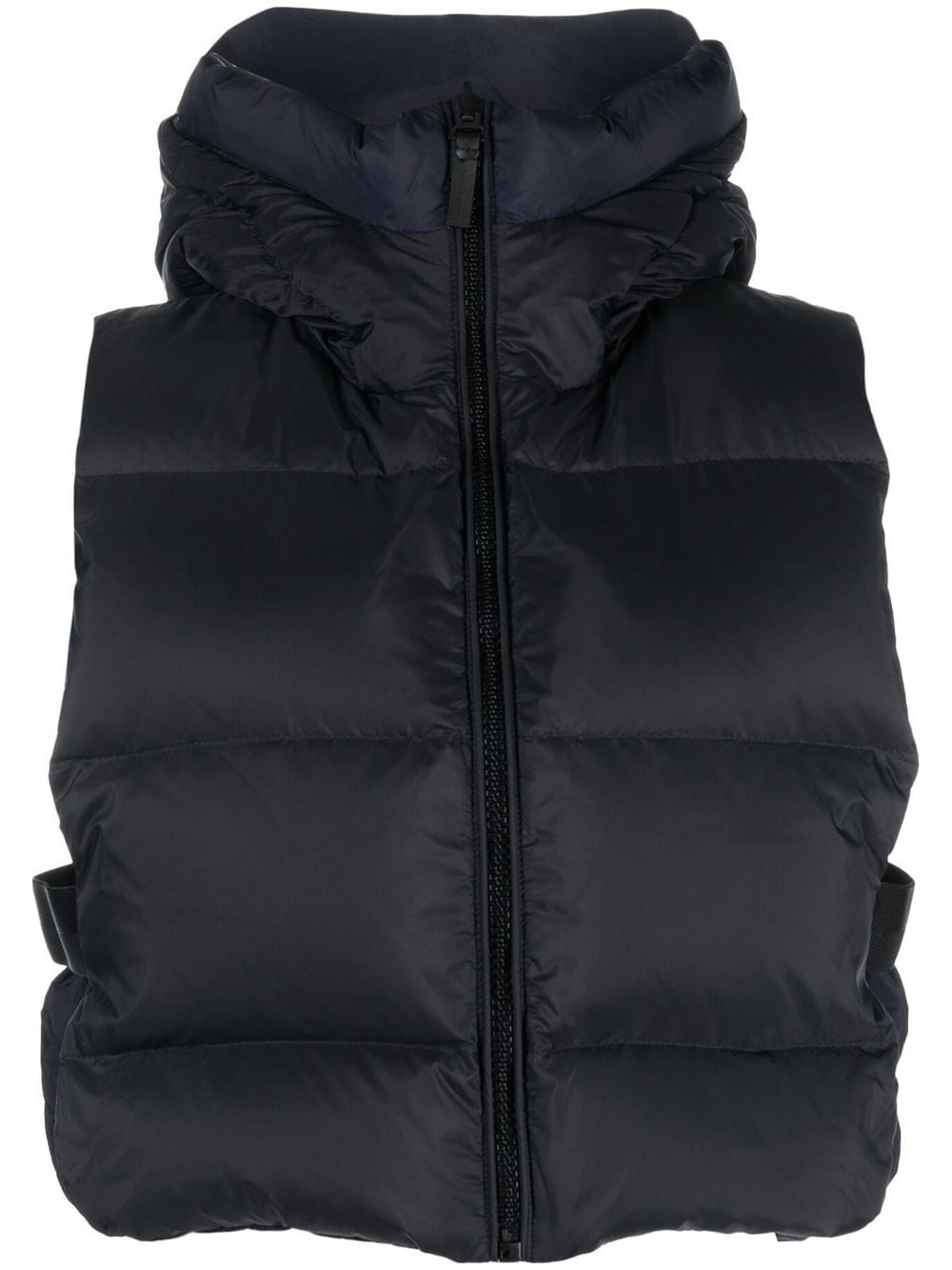 Yves Salomon rear logo-print padded vest - Black von Yves Salomon