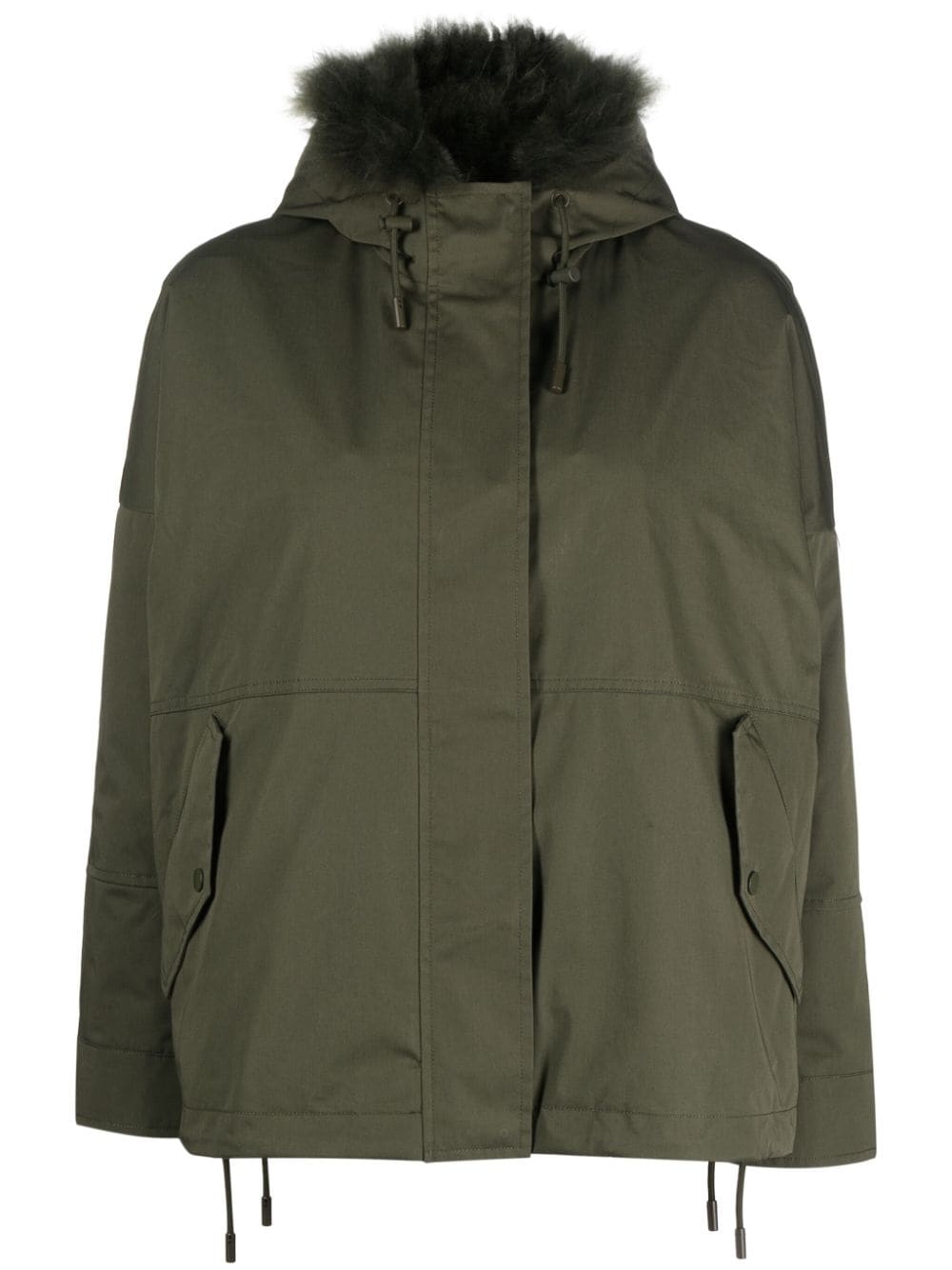 Yves Salomon reversible hooded cropped parka - Green von Yves Salomon